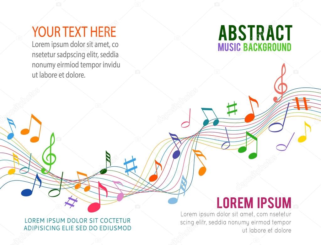 Colorfull music notes