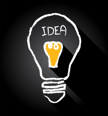 izole karikatür ampul. illüstrasyon