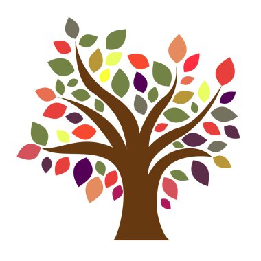 Beyaz bir arka plan üzerinde izole ağaç