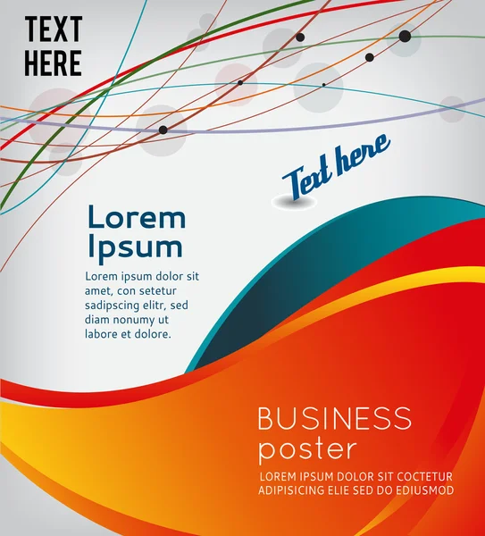 Folheto ou modelo de brochura, design colorido abstrato — Vetor de Stock