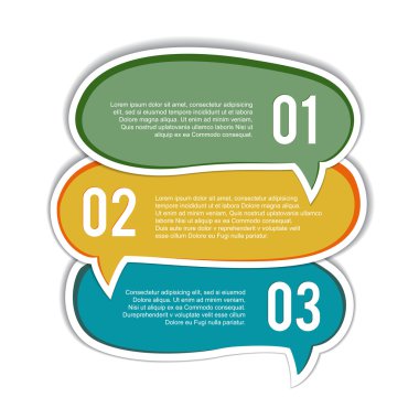 Renkli konuşma baloncukları dizisi