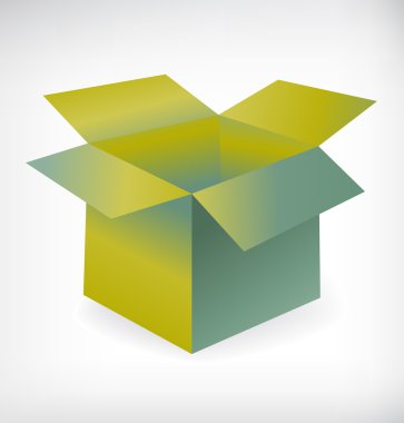 Patlayan mavi hediye kutusu. Basit örnek