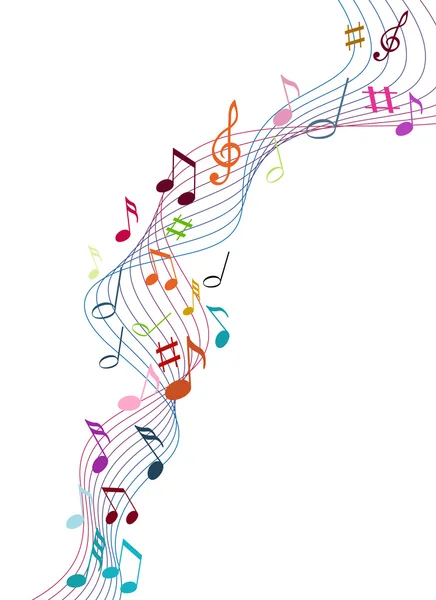 Notas musicales — Vector de stock