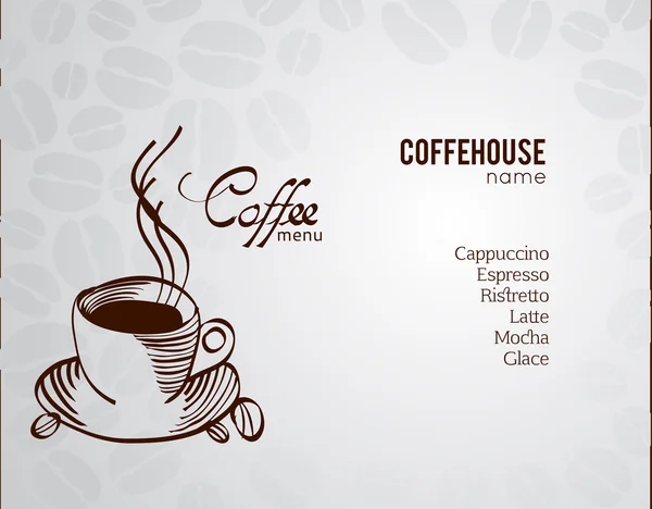 Vecteur tasse de café sur fond — Image vectorielle