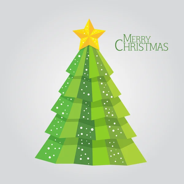 Abstracte groene kerstboom — Stockvector