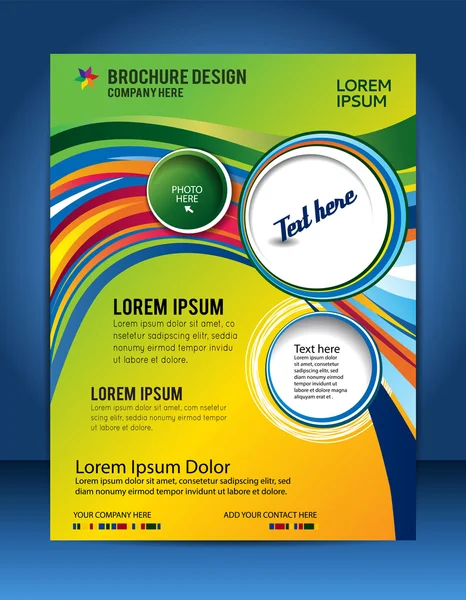 Broschüre Design Inhalt Hintergrund — Stockvektor