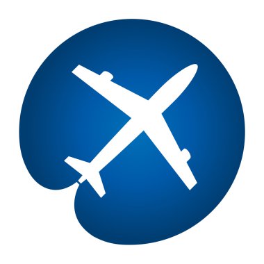 Uçak işareti. Seyahat etmek simge.