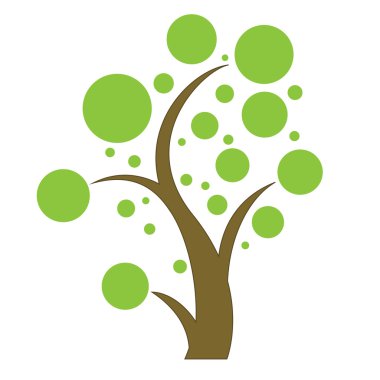 ağaç illüstrasyon izole