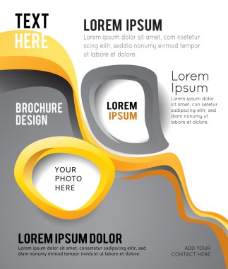 Dergi veya broşür, tasarım pürüzsüz dalga