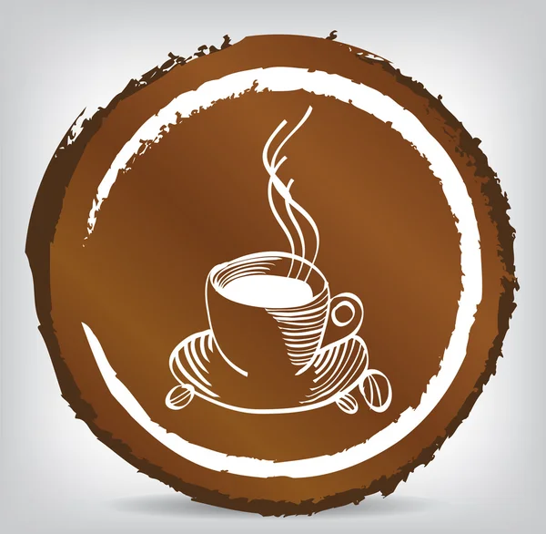 Copo de café emblema — Vetor de Stock