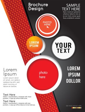 Dalgalı arkaplan - broşür tasarımı veya broşür