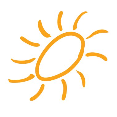 Soyut güneş, logo simge