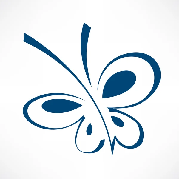 White background with blue butterfly Stock Vector Image by ©igordudas 304156712