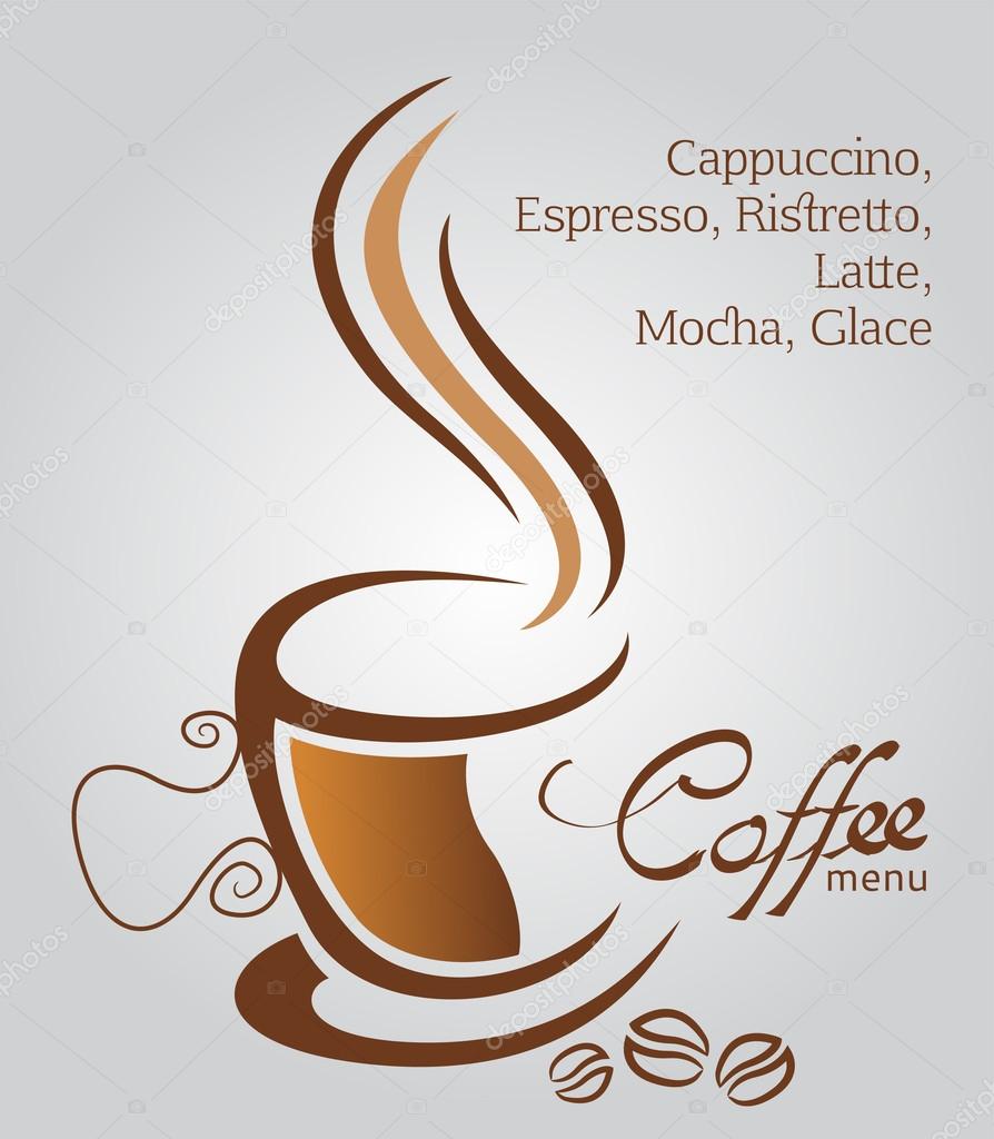 Coffee cup  menu card