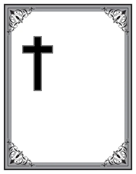 Libro cristiano con plantilla de cruz . — Vector de stock