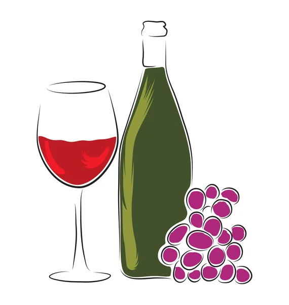 Wine alcohol drink design — Stock Vector
