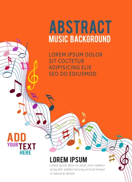 Color music notes — Stock Vector