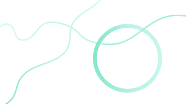 Dalgalı çizgiler ve halka ile modern soyut arkaplan, şeffaf bir arkaplan üzerinde mavi-turkuaz gradyan yapılır.