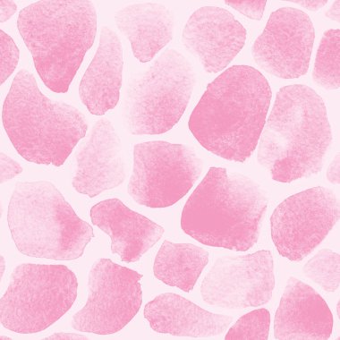 Suluboya ile çizilmiş zürafa derisi desenli hayvani kusursuz yaz deseni.