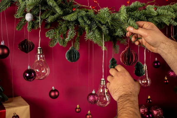 クリスマスと新年の休日の装飾 — ストック写真