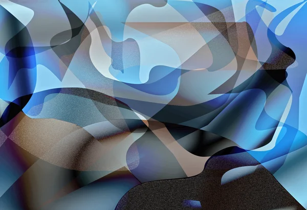 Elegant wavy background in blue colors — Stock Photo, Image
