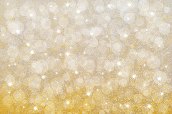 Fundo abstrato amarelo com bokeh e estrelas — Fotografia de Stock