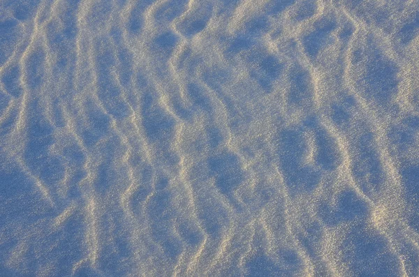 Sfondo neve con ombre blu sera — Foto Stock