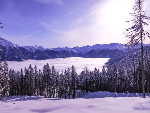 Prachtige bergen van de Alpen Rechtenvrije Stockfoto's