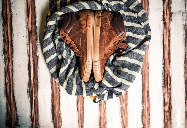 Стильная мужская обувь, кожаная обувь — стоковое фото