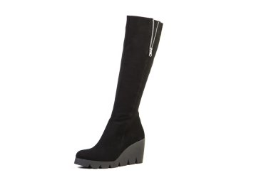 Kadınlar boots beyaz bir arka plan üzerinde süet ayakkabı online mağaza