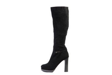 Kadınlar boots beyaz bir arka plan üzerinde süet ayakkabı online mağaza