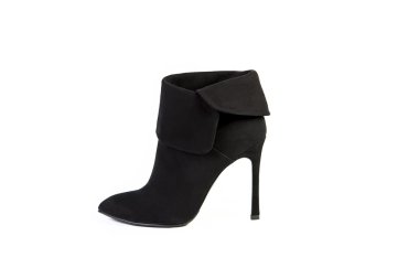 Kadın Ayakkabı beyaz bir arka planda, online alışveriş için Bahar çizme