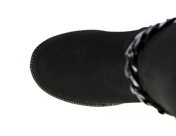 Damenschuhe von oben, Schuhe auf weißem Hintergrund — Stockfoto