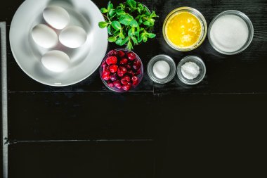 Krep hazırlamak yemek pişirme için malzemeler