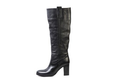 siyah kadın çizmeler beyaz bir arka planda, online alışveriş