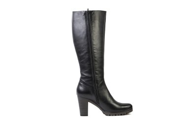 siyah kadın çizmeler beyaz bir arka planda, online alışveriş