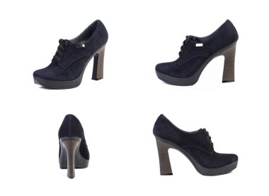 Beyaz bir arka plan üzerinde kadın ayakkabı lar için ayakkabı bahar botkola, online alışveriş