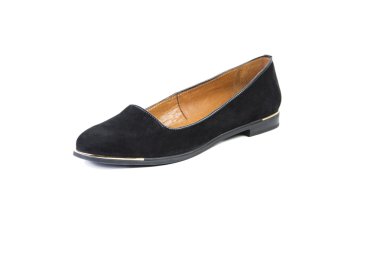 Siyah ayakkabılar beyaz arka plan, kadınlar şık ayakkabılar, online satış