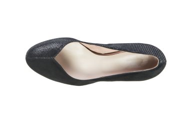 Siyah ayakkabılar beyaz arka plan, kadınlar şık ayakkabılar, online satış