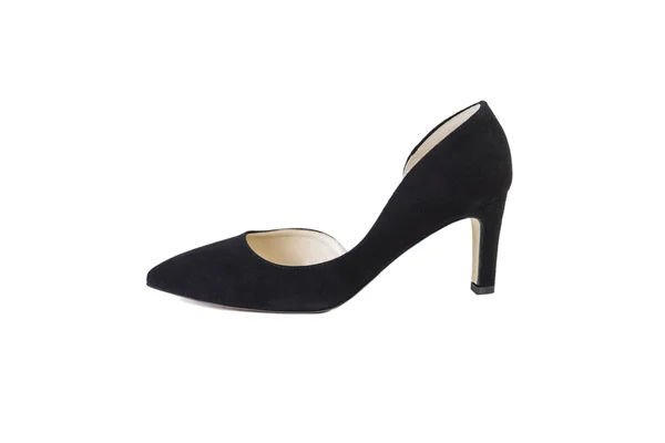 Schuhe auf weißem Hintergrund, elegante Damenschuhe, Online-Verkauf — Stockfoto