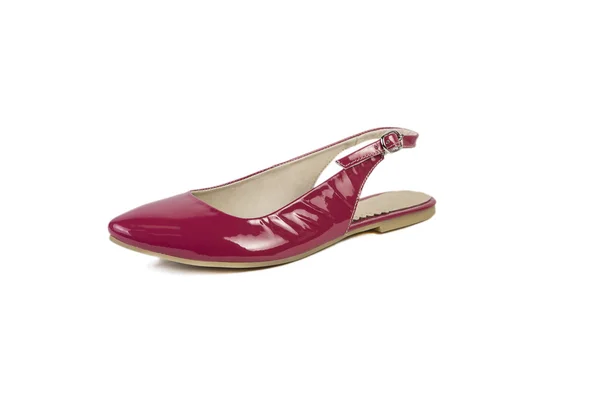 Sandálias brilhantes sapatos femininos de verão em um fundo branco, catálogo de vendas on-line — Fotografia de Stock