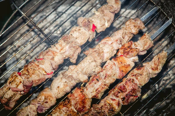 Cook a hús, grill, grill, kebab — Stock Fotó