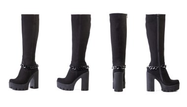 women's shoes on a white background, shop, boots on a white back