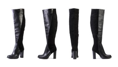 Kadınlar boots beyaz bir arka plan üzerinde süet ayakkabı online mağaza