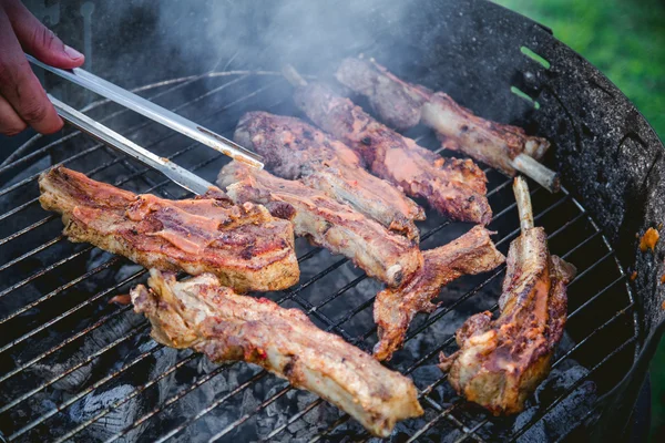Grill hús, grill menü, sertésborda — Stock Fotó