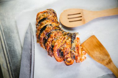 Ratatouille, vejetaryen yemek, bir tabak sebze