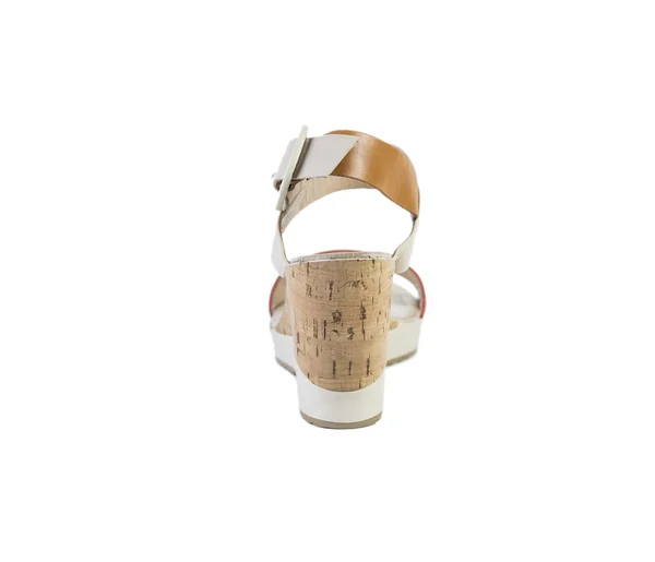 Sapatos elegantes em um fundo branco, mulheres loja online — Fotografia de Stock