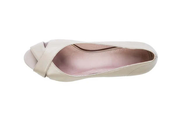 Женская обувь на белом фоне онлайн распродажа — стоковое фото