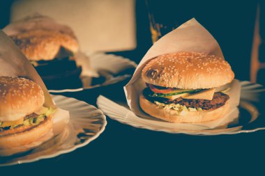 Lokanta, vintage fotoğraf Burger