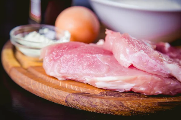 stock image fresh delicious pork steak, raw food dish